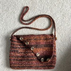 Hand sewn Crochet Side Purse